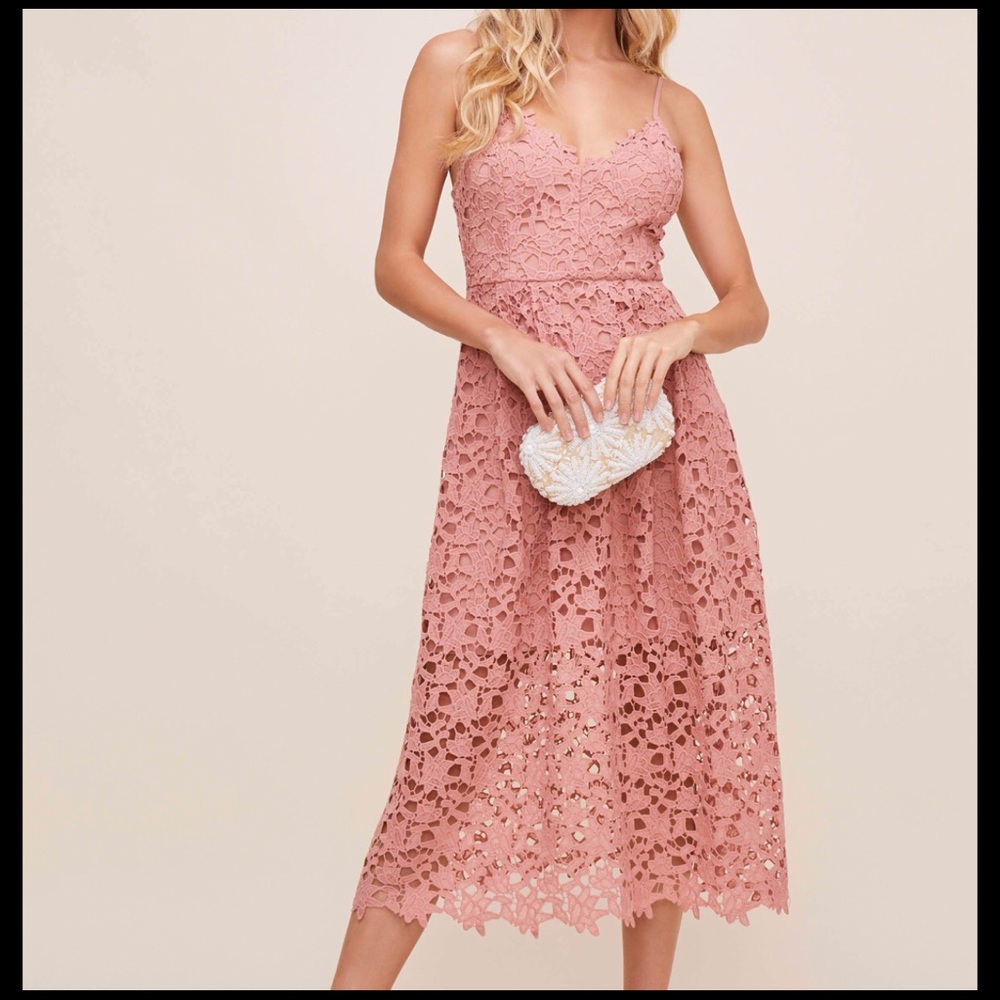 Astr the Label Pink Lace Dress